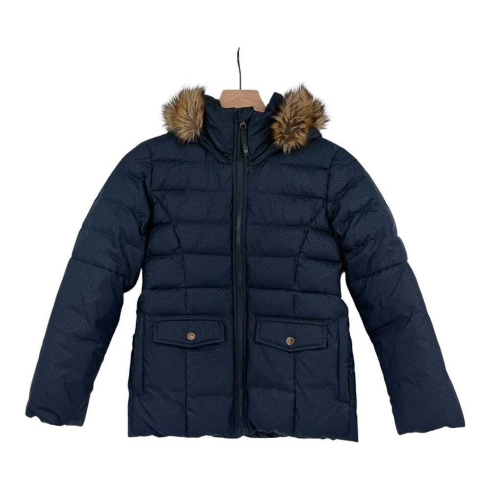 The North Face Kids Gotham Hooded Down Jacket with Faux-Fur Trim M - Picture 3 of 7